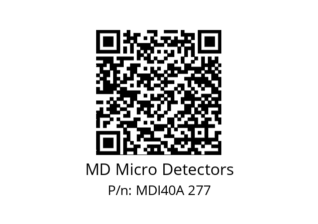  MDI40A2000S5/30P6XXPR+M.162 MD Micro Detectors MDI40A 277