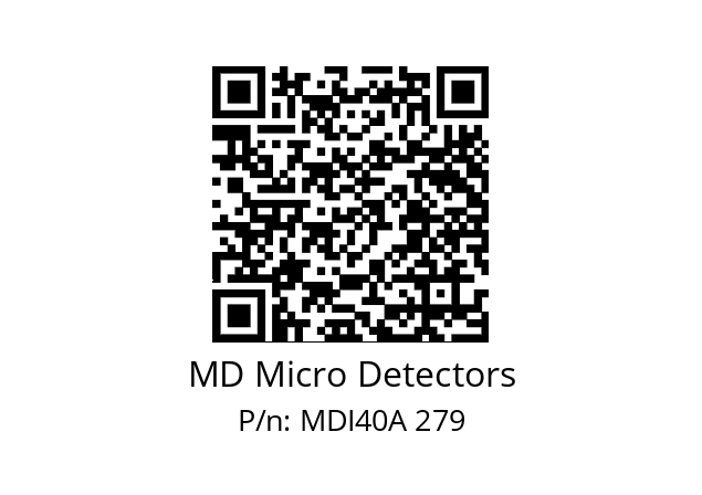  MDI40A2500S5/30P6XXPR+M.162 MD Micro Detectors MDI40A 279