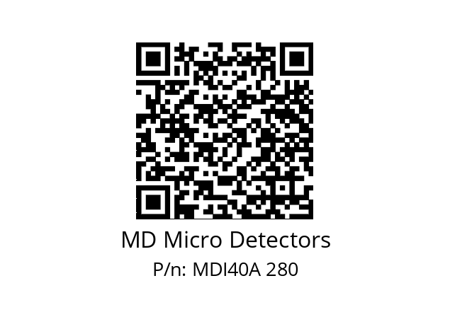  MDI40A100Z5/30P6XXPR+M.162 MD Micro Detectors MDI40A 280