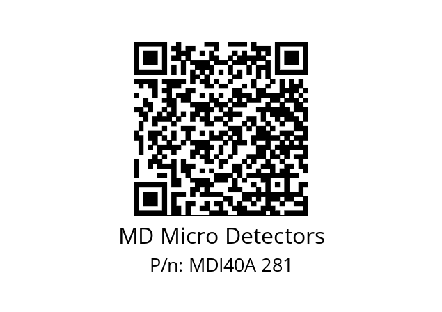  MDI40A120Z5/30P6XXPR+M.162 MD Micro Detectors MDI40A 281