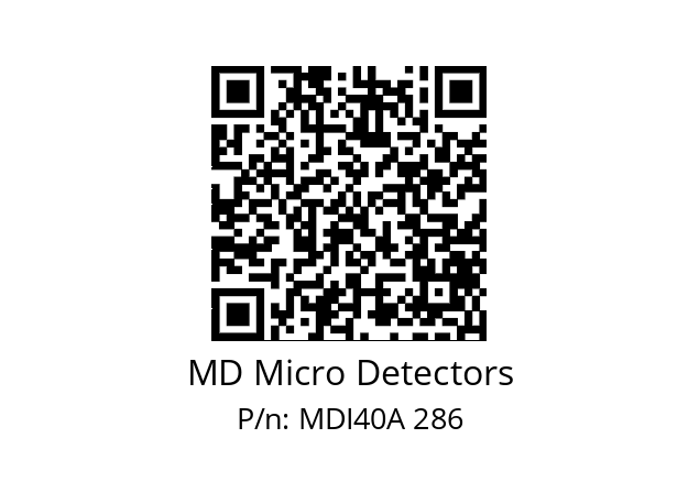  MDI40A250Z5/30P6XXPR+M.162 MD Micro Detectors MDI40A 286