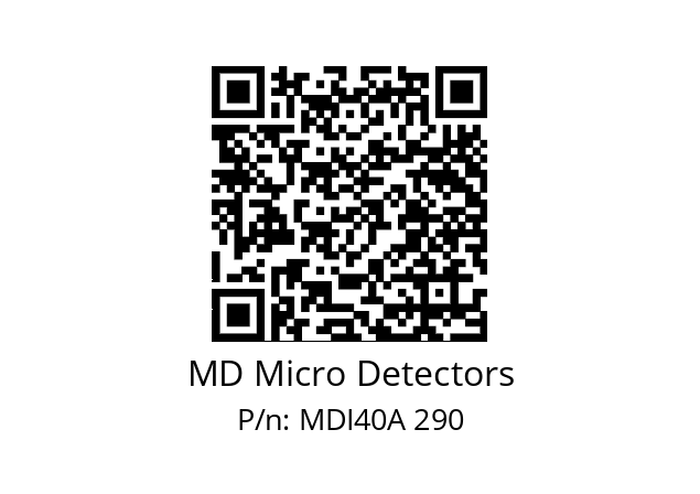  MDI40A400Z5/30P6XXPR+M.162 MD Micro Detectors MDI40A 290