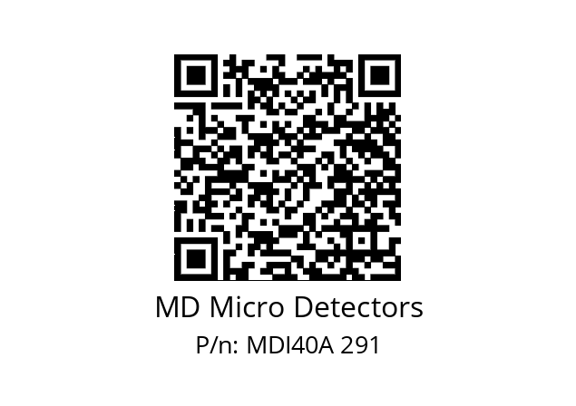  MDI40A480Z5/30P6XXPR+M.162 MD Micro Detectors MDI40A 291