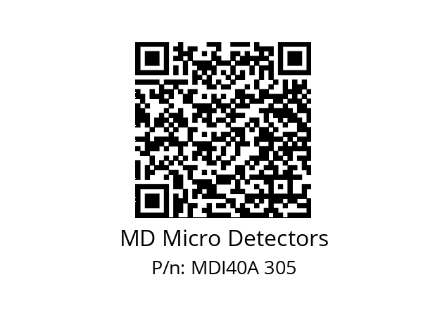  MDI40A1500Z5/30P6XXPR+M.162 MD Micro Detectors MDI40A 305