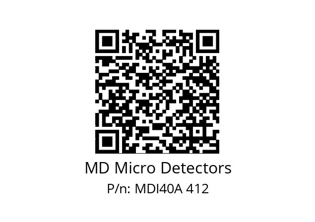  MDI40A300Z5/30P6SXPR+M.162 MD Micro Detectors MDI40A 412