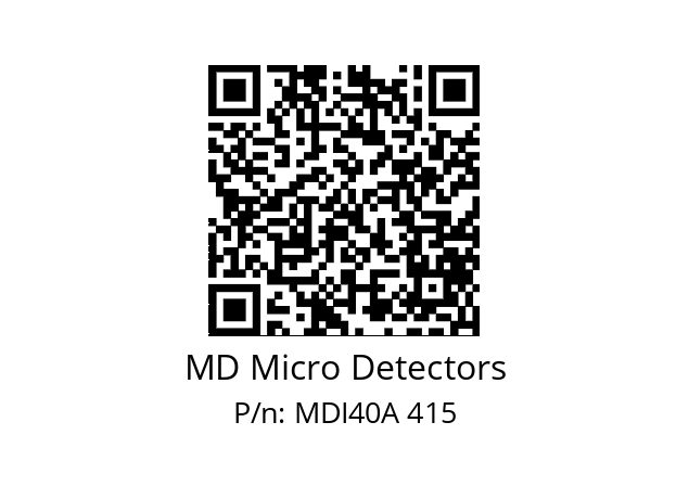  MDI40A480Z5/30P6SXPR+M.162 MD Micro Detectors MDI40A 415