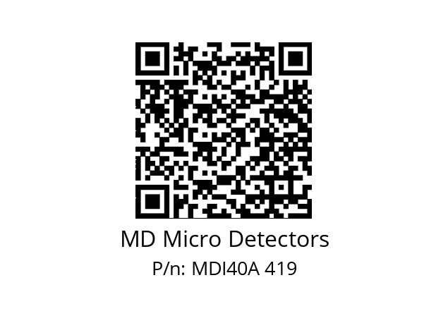  MDI40A625Z5/30P6SXPR+M.162 MD Micro Detectors MDI40A 419