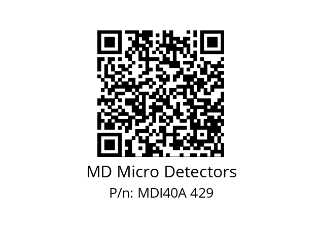  MDI40A1500Z5/30P6SXPR+M.162 MD Micro Detectors MDI40A 429