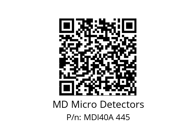  MDI40A400S5/30L6SXPR+M.162 MD Micro Detectors MDI40A 445