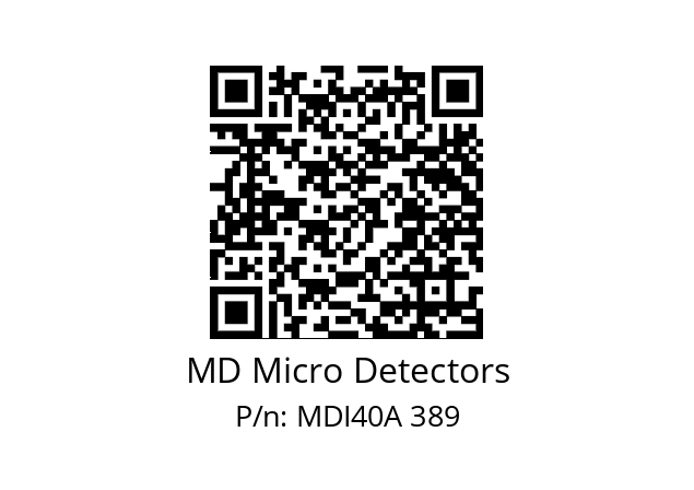  MDI40A720S5/30P6SXPR+M.162 MD Micro Detectors MDI40A 389