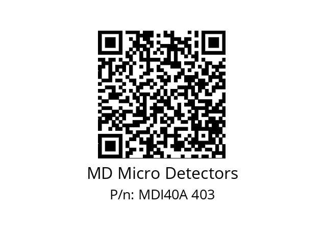  MDI40A2500S5/30P6SXPR+M.162 MD Micro Detectors MDI40A 403