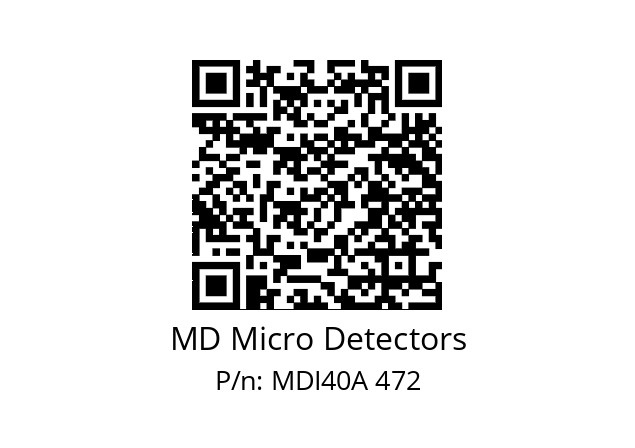  MDI40A250Z5/30L6SXPR+M.162 MD Micro Detectors MDI40A 472