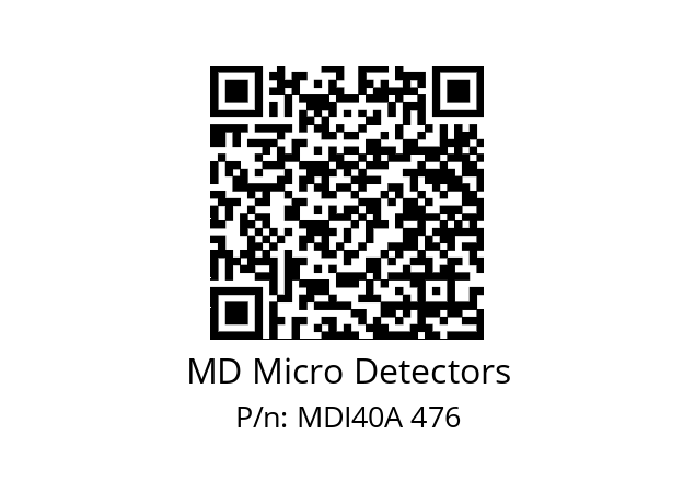  MDI40A400Z5/30L6SXPR+M.162 MD Micro Detectors MDI40A 476