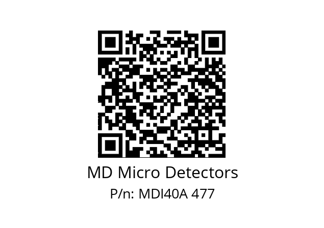  MDI40A480Z5/30L6SXPR+M.162 MD Micro Detectors MDI40A 477