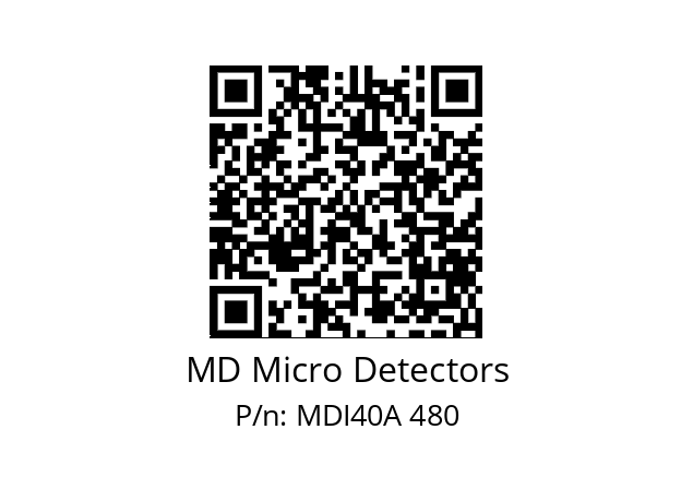  MDI40A600Z5/30L6SXPR+M.162 MD Micro Detectors MDI40A 480