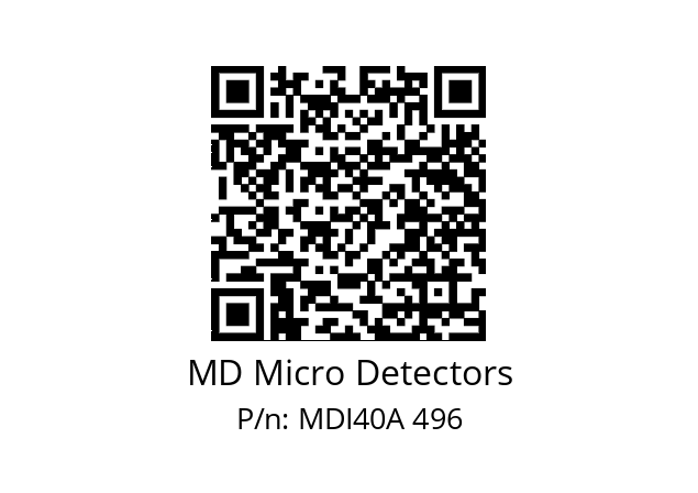  MDI40A2500Z5/30L6SXPR+M.162 MD Micro Detectors MDI40A 496