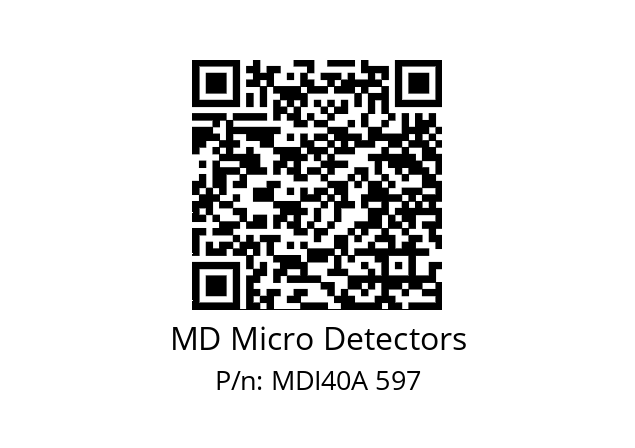  MDI40A256Z5/30L6XXPR0,3+M12.162 MD Micro Detectors MDI40A 597