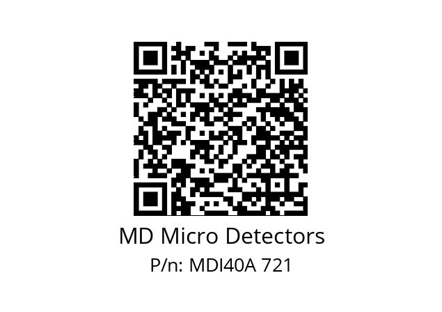  MDI40A256Z5/30L6SXPR0,3+M12.162 MD Micro Detectors MDI40A 721