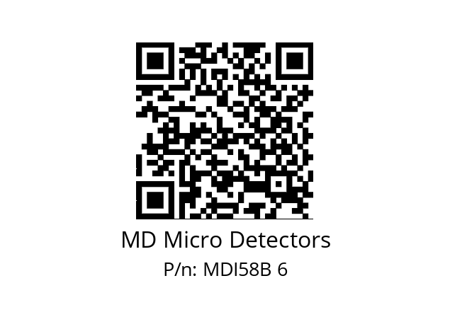  MDI58B240S5/30P6XXPR MD Micro Detectors MDI58B 6