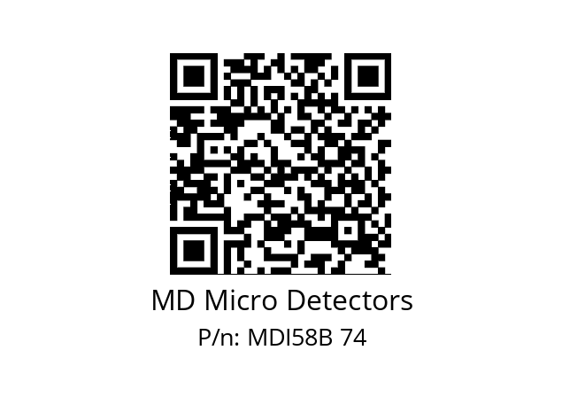  MDI58B480S5/30P10XXPR MD Micro Detectors MDI58B 74