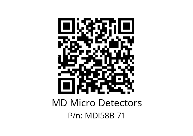  MDI58B300S5/30P10XXPR MD Micro Detectors MDI58B 71