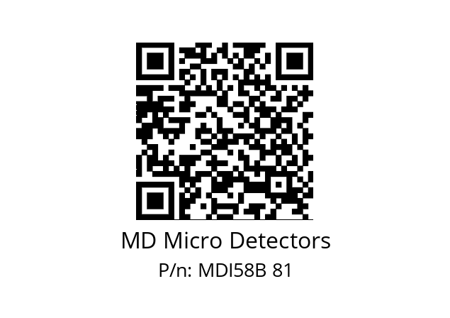  MDI58B800S5/30P10XXPR MD Micro Detectors MDI58B 81