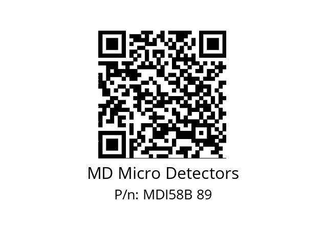  MDI58B1600S5/30P10XXPR MD Micro Detectors MDI58B 89