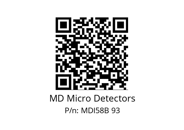  MDI58B2500S5/30P10XXPR MD Micro Detectors MDI58B 93