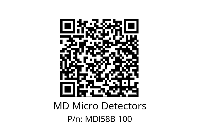  MDI58B250Z5/30P10XXPR MD Micro Detectors MDI58B 100