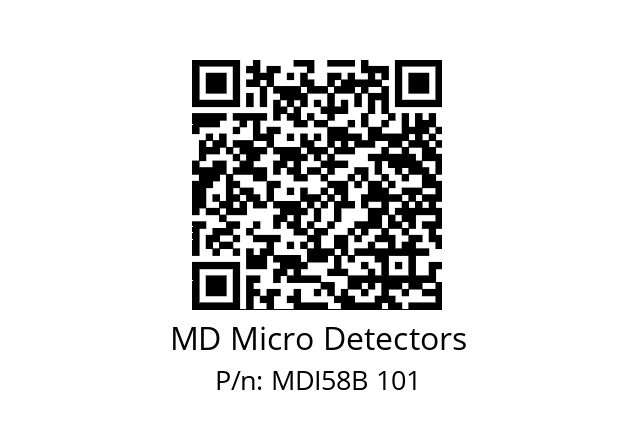  MDI58B256Z5/30P10XXPR MD Micro Detectors MDI58B 101