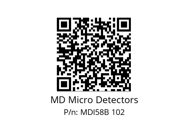  MDI58B300Z5/30P10XXPR MD Micro Detectors MDI58B 102