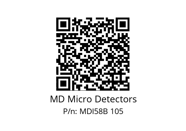  MDI58B480Z5/30P10XXPR MD Micro Detectors MDI58B 105