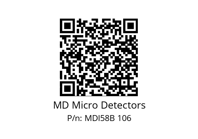  MDI58B500Z5/30P10XXPR MD Micro Detectors MDI58B 106