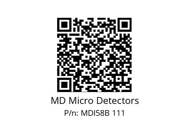  MDI58B750Z5/30P10XXPR MD Micro Detectors MDI58B 111