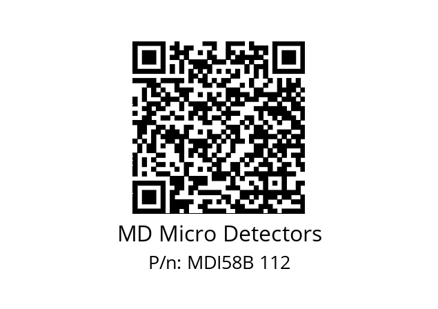  MDI58B800Z5/30P10XXPR MD Micro Detectors MDI58B 112