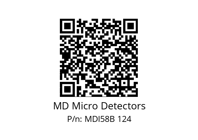  MDI58B2500Z5/30P10XXPR MD Micro Detectors MDI58B 124