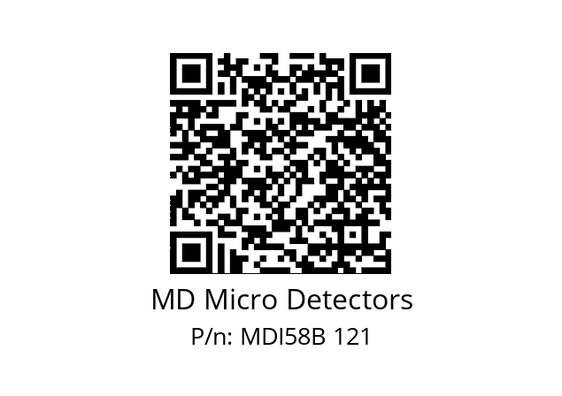  MDI58B1800Z5/30P10XXPR MD Micro Detectors MDI58B 121