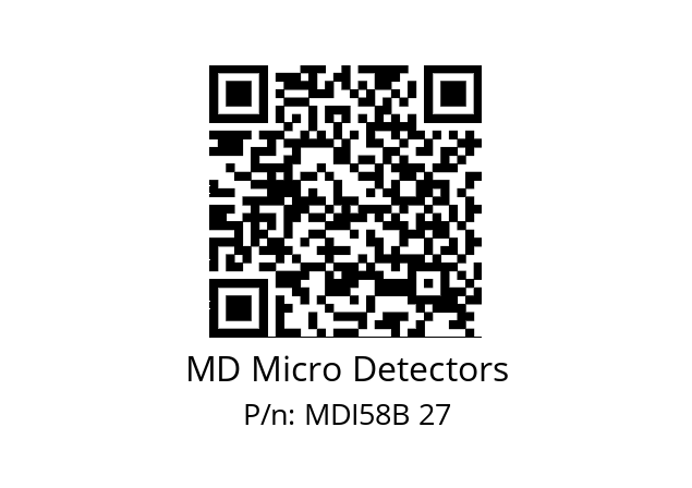  MDI58B1600S5/30P6XXPR MD Micro Detectors MDI58B 27