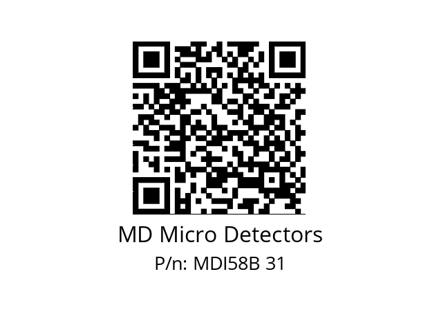  MDI58B2500S5/30P6XXPR MD Micro Detectors MDI58B 31