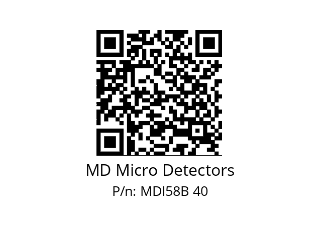  MDI58B300Z5/30P6XXPR MD Micro Detectors MDI58B 40