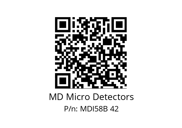  MDI58B400Z5/30P6XXPR MD Micro Detectors MDI58B 42