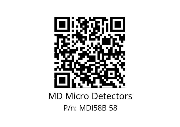  MDI58B1600Z5/30P6XXPR MD Micro Detectors MDI58B 58