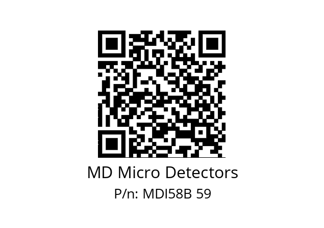  MDI58B1800Z5/30P6XXPR MD Micro Detectors MDI58B 59