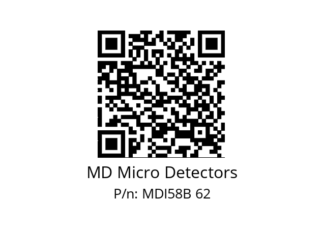  MDI58B2500Z5/30P6XXPR MD Micro Detectors MDI58B 62