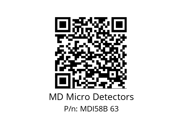  MDI58B100S5/30P10XXPR MD Micro Detectors MDI58B 63