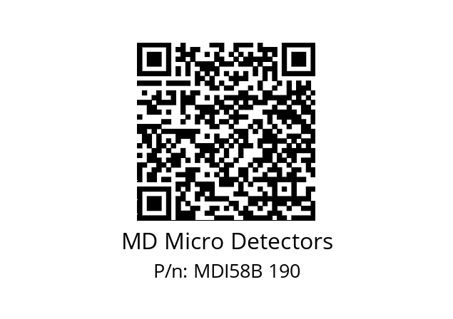  MDI58B150S5/30P10SXPR MD Micro Detectors MDI58B 190