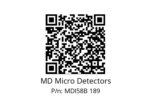  MDI58B128S5/30P10SXPR MD Micro Detectors MDI58B 189