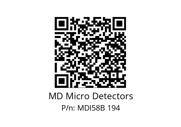  MDI58B256S5/30P10SXPR MD Micro Detectors MDI58B 194