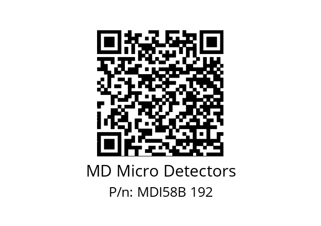  MDI58B240S5/30P10SXPR MD Micro Detectors MDI58B 192