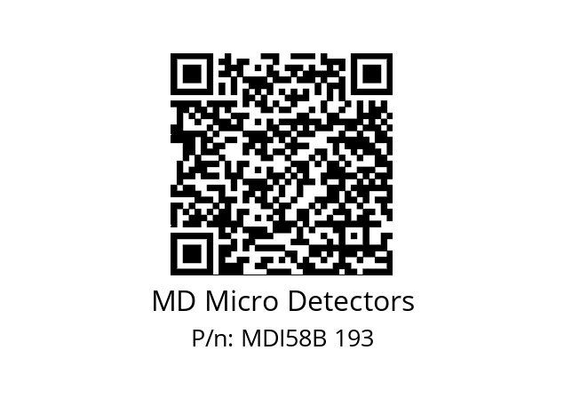  MDI58B250S5/30P10SXPR MD Micro Detectors MDI58B 193